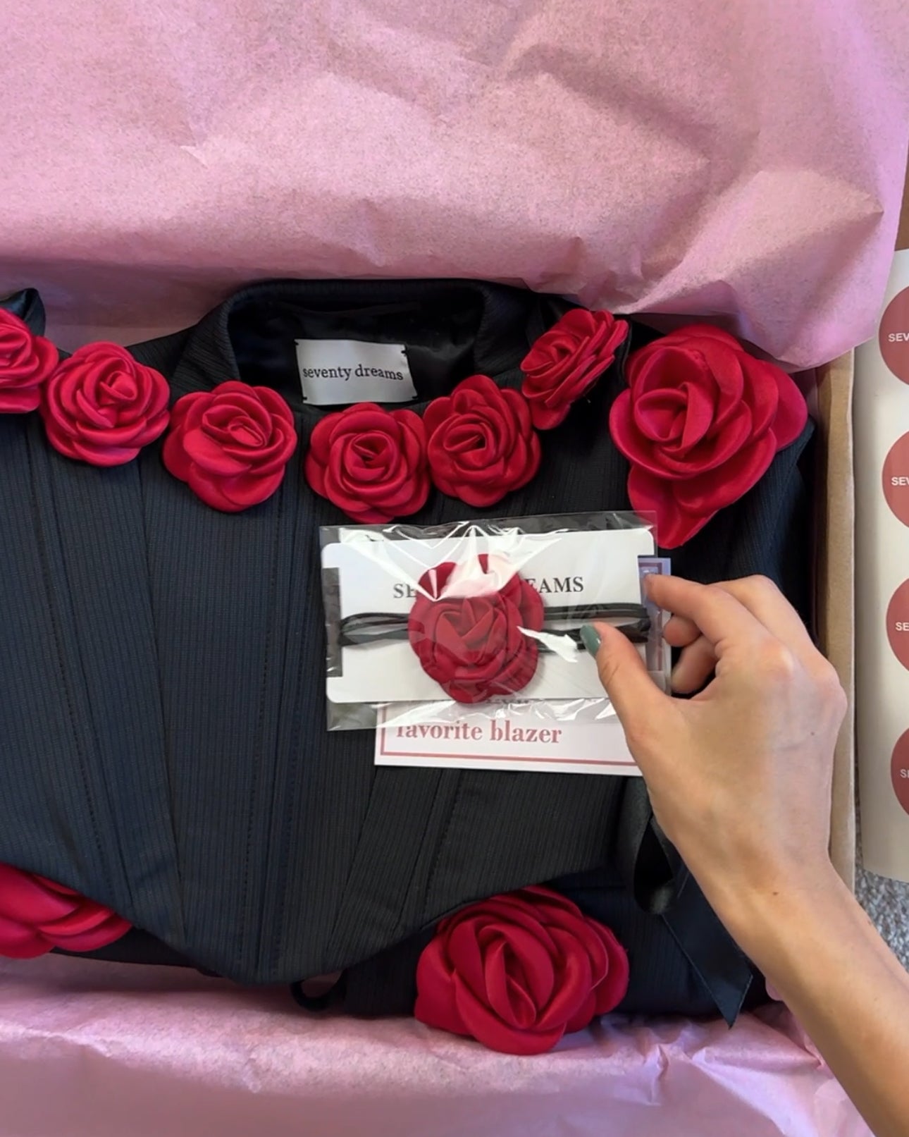 SACOU+ CORSET SEVENTY DREAMS cu flori detasabile