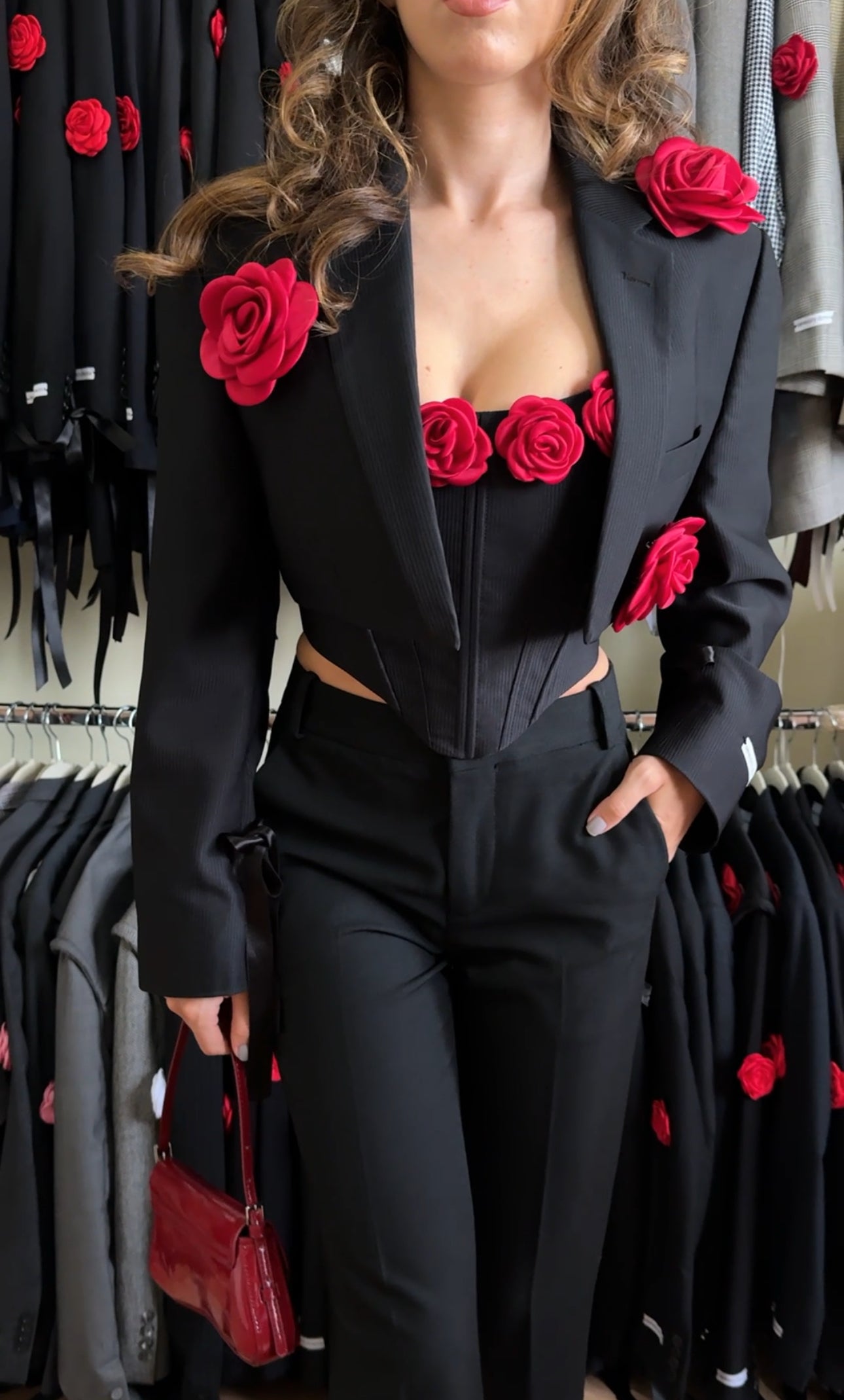 SACOU+ CORSET SEVENTY DREAMS cu flori detasabile