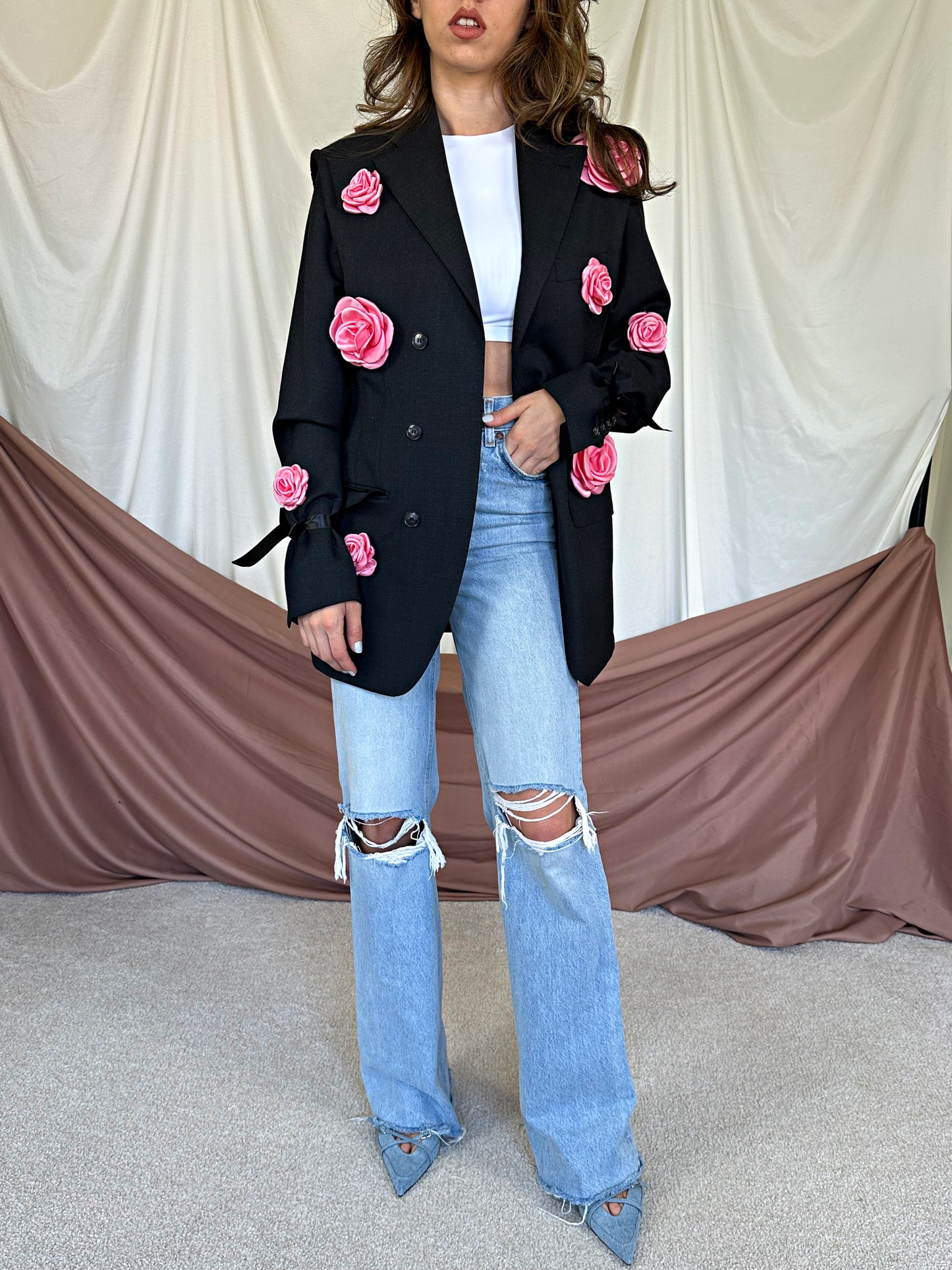 Sacou oversized SEVENTY DREAMS flowers