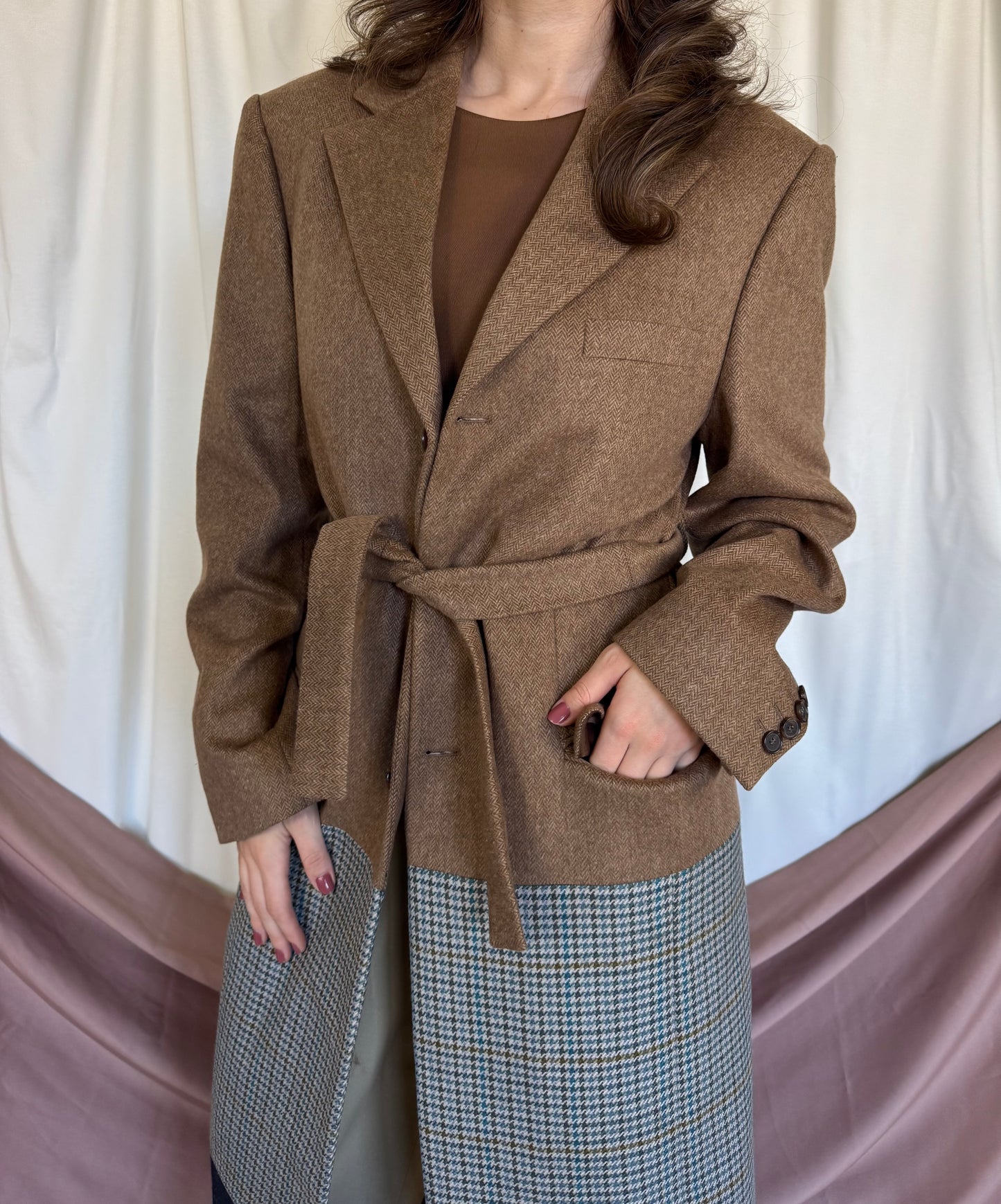 PALTON SEVENTY DREAMS DIN LANA SI CASMIR cu cordon