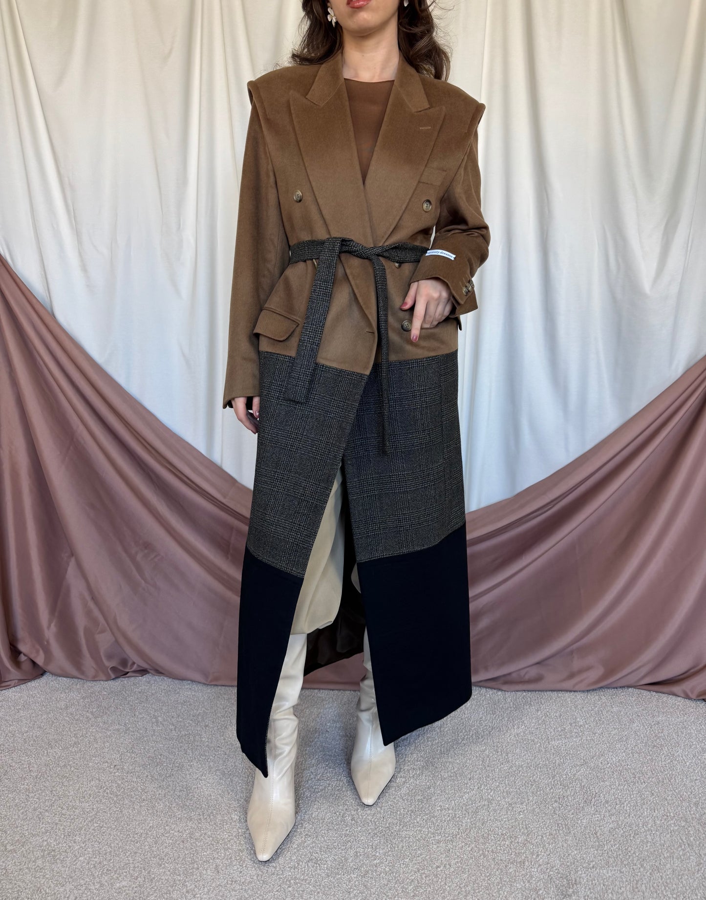 PALTON SEVENTY DREAMS DIN LANA SI CASMIR cu cordon