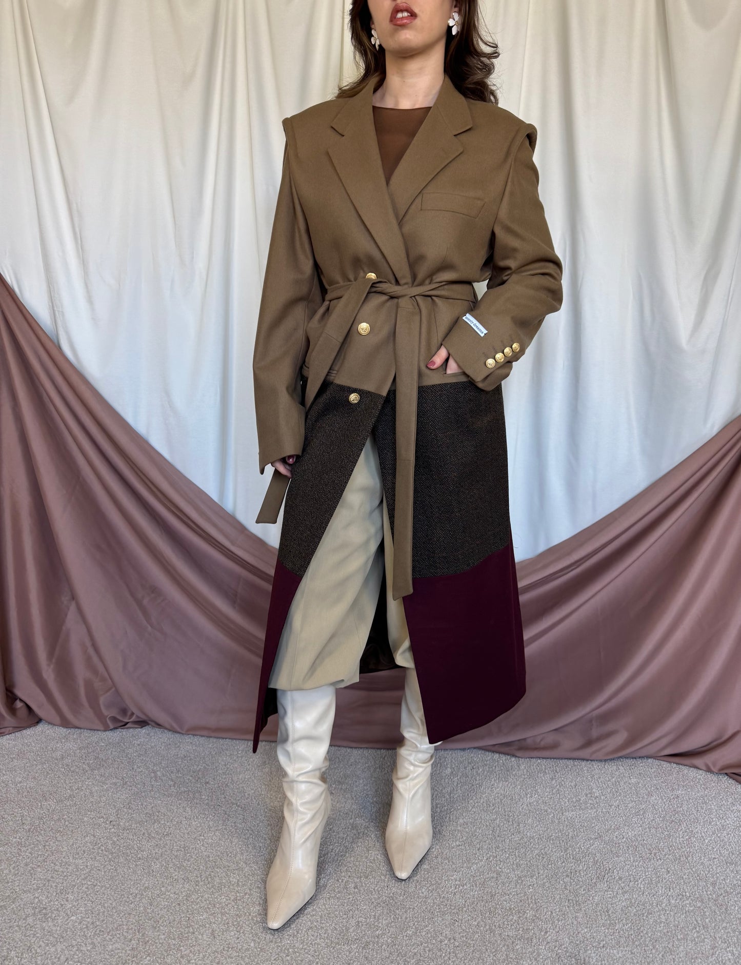 PALTON SEVENTY DREAMS DIN LANA SI CASMIR cu cordon