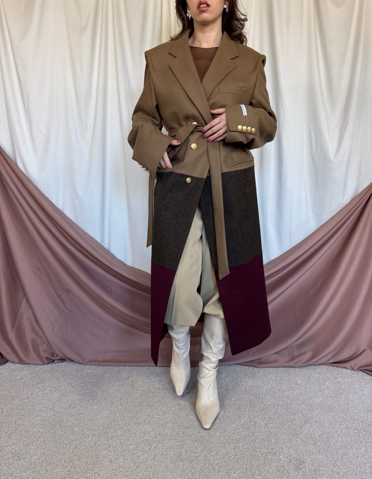 PALTON SEVENTY DREAMS DIN LANA SI CASMIR cu cordon