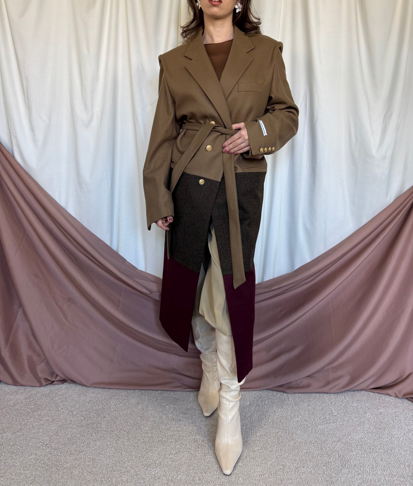 PALTON SEVENTY DREAMS DIN LANA SI CASMIR cu cordon